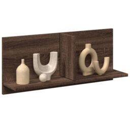 Berkfield Home Wall Cabinet 70x16.5x30 cm Brown Oak Engineered Wood - thumbnail 1