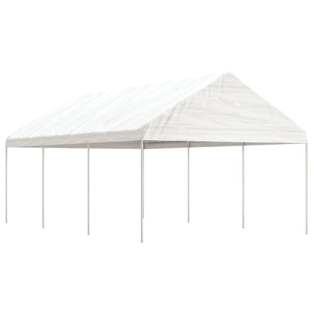 Berkfield Home Gazebo with Roof White 6.69x4.08x3.22 m Polyethylene - image 1