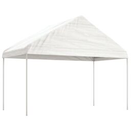 Berkfield Home Gazebo with Roof White 6.69x4.08x3.22 m Polyethylene - thumbnail 2