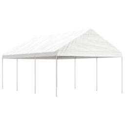 Berkfield Home Gazebo with Roof White 6.69x4.08x3.22 m Polyethylene - thumbnail 1