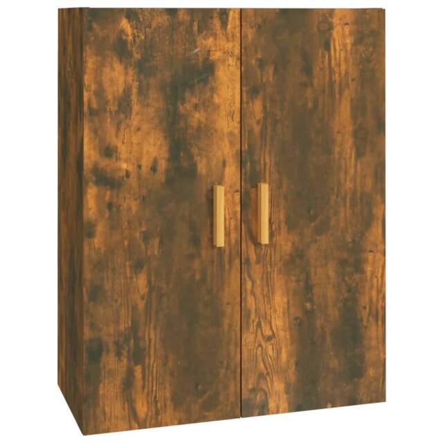 Berkfield Home Hanging Wall Cabinet Smoked Oak 69.5x34x90 cm in Brown - image 1