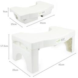 EONLION Squatting Folding Toilet Stool in White - thumbnail 2