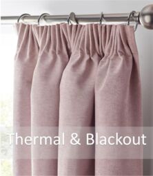 Luxury Living Chenille Blackout Pencil Pleat Top Curtains in Pink - Size: 168 cm width x 183 cm drop - thumbnail 2