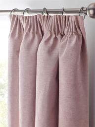 Luxury Living Chenille Blackout Pencil Pleat Top Curtains in Pink - Size: 168 cm width x 183 cm drop - thumbnail 5