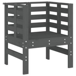 Berkfield Home Garden Chairs 2 pcs Grey 61.5x53x71 cm Solid Wood Pine - thumbnail 4