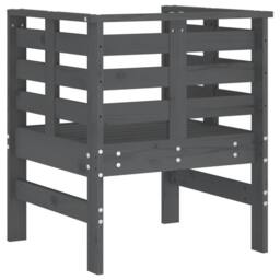 Berkfield Home Garden Chairs 2 pcs Grey 61.5x53x71 cm Solid Wood Pine - thumbnail 7