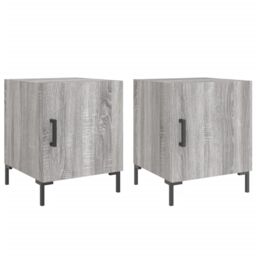 Berkfield Home Bedside Cabinets 2 pcs Grey Sonoma 40x40x50 cm Engineered Wood - Size: 40 x 40 x 50 cm - thumbnail 2
