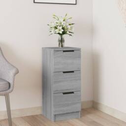 Berkfield Home Sideboard Grey Sonoma 30x30x70 cm Engineered Wood - Size: 30 x 30 x 70 cm - thumbnail 2