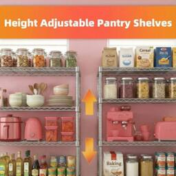 Kelvenix Shelving Steel Heavy Duty 4-Tier Utility Shelving in Silver - Size: 10000mm x 520mm - thumbnail 5
