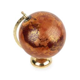 Madison & Mayfair Vintage Orange World Globe with Gold Detailing - thumbnail 2