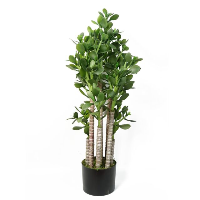 Leaf Faux Deluxe 75cm Artificial Green Jade Plant - image 1