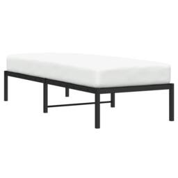 Berkfield Home Metal Bed Frame Black 75x190 cm Small Single - thumbnail 3