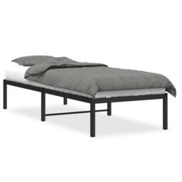 Berkfield Home Metal Bed Frame Black 75x190 cm Small Single - thumbnail 2