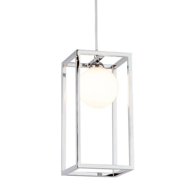 Netlighting Industrial & Retro Hanging Pendant Chrome Glass Shade G9 in Grey - image 1