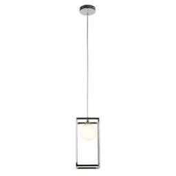 Netlighting Industrial & Retro Hanging Pendant Chrome Glass Shade G9 in Grey - thumbnail 3