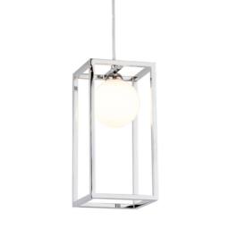 Netlighting Industrial & Retro Hanging Pendant Chrome Glass Shade G9 in Grey - thumbnail 1
