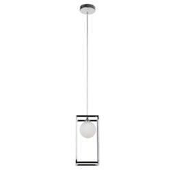 Netlighting Industrial & Retro Hanging Pendant Chrome Glass Shade G9 in Grey - thumbnail 5