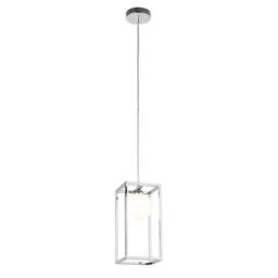 Netlighting Industrial & Retro Hanging Pendant Chrome Glass Shade G9 in Grey - thumbnail 2