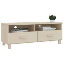 Berkfield Home TV Cabinet HAMAR Honey Brown 106x40x40 cm Solid Wood Pine in Light Sand - Size: 106 x 40 x 40 cm - thumbnail 6