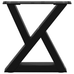 Berkfield Home Coffee Table Legs 2 pcs Black 30x(30-31.3) cm Steel - thumbnail 5