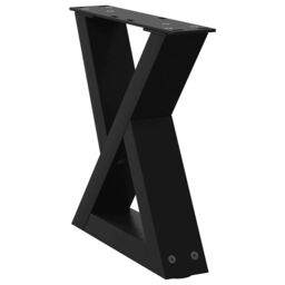 Berkfield Home Coffee Table Legs 2 pcs Black 30x(30-31.3) cm Steel - thumbnail 4