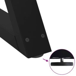 Berkfield Home Coffee Table Legs 2 pcs Black 30x(30-31.3) cm Steel - thumbnail 9