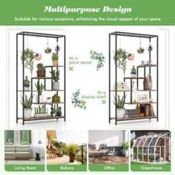 Costway 6-tier Tall Plant Stand 180cm Metal Indoor Corner Plant Shelf Display Rack - thumbnail 6