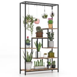 Costway 6-tier Tall Plant Stand 180cm Metal Indoor Corner Plant Shelf Display Rack - thumbnail 1