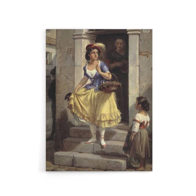 "Artery8 Wilhelm Marstrand An Italian Woman Goes to Carnival Canvas Art Print - Size: W12"" x H16""" - image 1