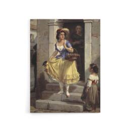 "Artery8 Wilhelm Marstrand An Italian Woman Goes to Carnival Canvas Art Print - Size: W12"" x H16""" - thumbnail 1