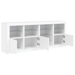 Berkfield Home Sideboard with LED Lights White 164x37x67 cm - Size: 164 x 37 x 67 cm - thumbnail 6