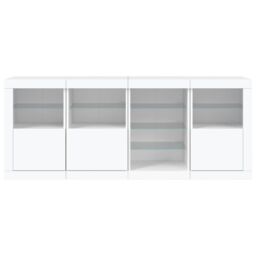 Berkfield Home Sideboard with LED Lights White 164x37x67 cm - Size: 164 x 37 x 67 cm - thumbnail 7