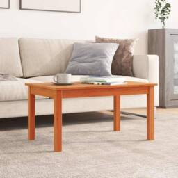 Berkfield Home Coffee Table Wax Brown 80x50x40 cm Solid Wood Pine - Size: 80 x 50 x 40 cm - thumbnail 3