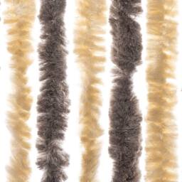 Berkfield Home Fly Curtain Dark Brown & Beige 56x200 cm Chenille - thumbnail 5
