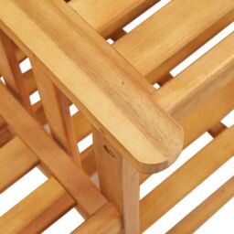 Berkfield Home Garden Chairs with Tea Table 159x61x92 cm Solid Acacia Wood in Brown - Size: 159 x 61 x 92 cm - thumbnail 6