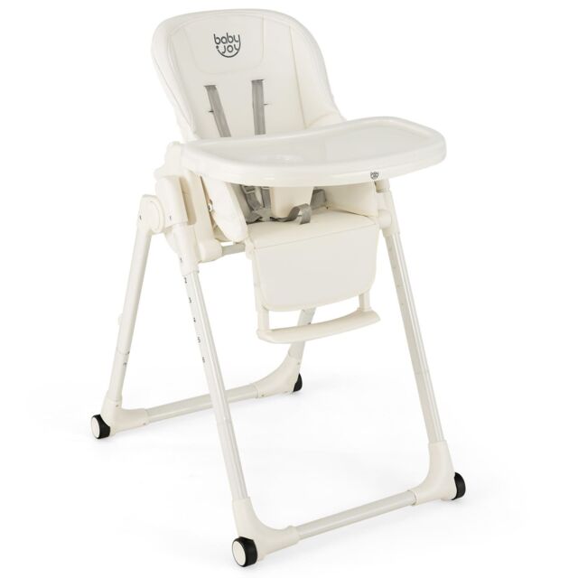 Gymax 4-in-1 Nursery High Chair Folding Feeding Chair With Footrest in Beige - image 1