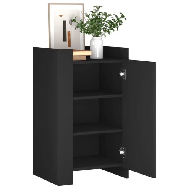 Berkfield Home Sideboard Black 45x35x75 cm Engineered Wood - Size: 45 x 35 x 75 cm - image 1