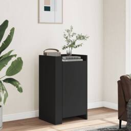 Berkfield Home Sideboard Black 45x35x75 cm Engineered Wood - Size: 45 x 35 x 75 cm - thumbnail 2