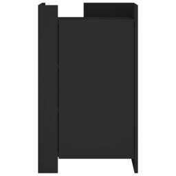 Berkfield Home Sideboard Black 45x35x75 cm Engineered Wood - Size: 45 x 35 x 75 cm - thumbnail 4
