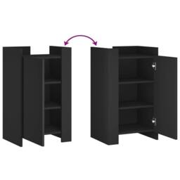 Berkfield Home Sideboard Black 45x35x75 cm Engineered Wood - Size: 45 x 35 x 75 cm - thumbnail 8