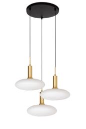 Lucide 'SINGALA' Dimmable Adjustable Stylish Indoor Pendant Light 3xE27 in Gold - thumbnail 2