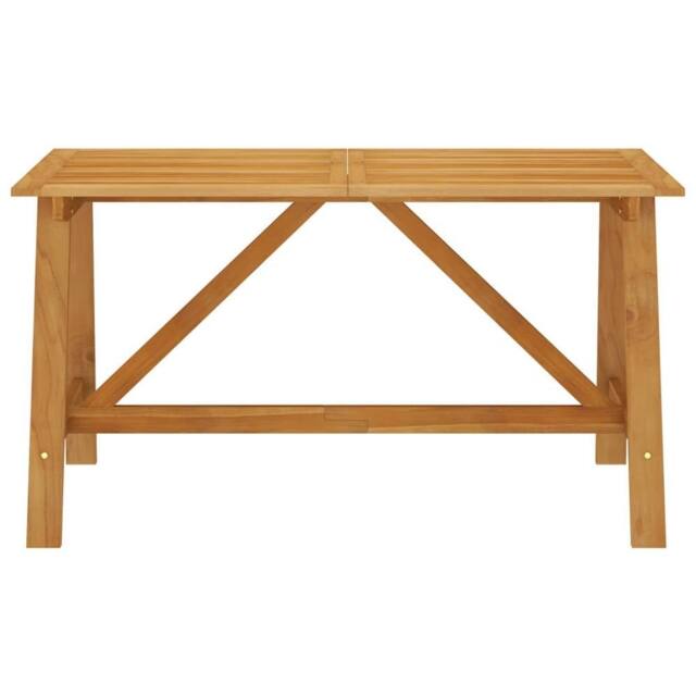 Berkfield Home Garden Dining Table 140x70x73.5 cm Solid Acacia Wood in Brown - image 1