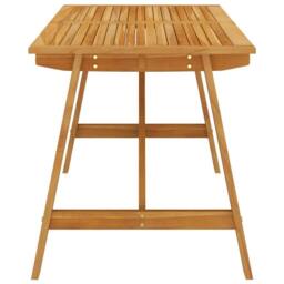 Berkfield Home Garden Dining Table 140x70x73.5 cm Solid Acacia Wood in Brown - thumbnail 3