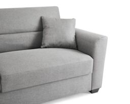 Home Detail Fallon Fabric Sofa Bed With Underseat Storage & Matching Cushions & Black Block Feet in Grey - thumbnail 2
