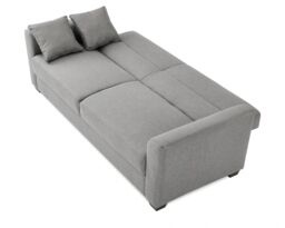 Home Detail Fallon Fabric Sofa Bed With Underseat Storage & Matching Cushions & Black Block Feet in Grey - thumbnail 4