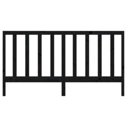 Berkfield Home Bed Headboard Black 186x4x100 cm Solid Wood Pine - Size: 186 x 4 x 100 cm - thumbnail 4
