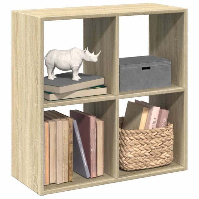 Berkfield Home Room Divider Bookcase Sonoma Oak 69.5x29x69.5 cm Engineered Wood in Brown - image 1
