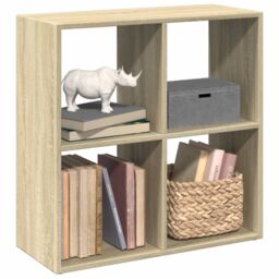 Berkfield Home Room Divider Bookcase Sonoma Oak 69.5x29x69.5 cm Engineered Wood in Brown - thumbnail 1