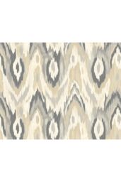 Origin Murals Watercolour Ikat Wall Mural in Grey - Size: W350 cm x H280 cm - thumbnail 2