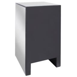 Wyld and Coco Silver Mirrored 3-Drawer Bedside Table 60 x 30 x 30 cm - thumbnail 6